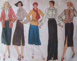 2236 VOGUE SLIM STRAIGHT SLIT/  PLEAT SKIRT LENGTHS PATTERN 8, 16
